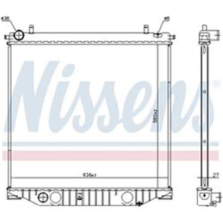 NISSENS 616912 - Engine radiator (Manual) fits: CHEVROLET TRAILBLAZER 2.8D 08.12-