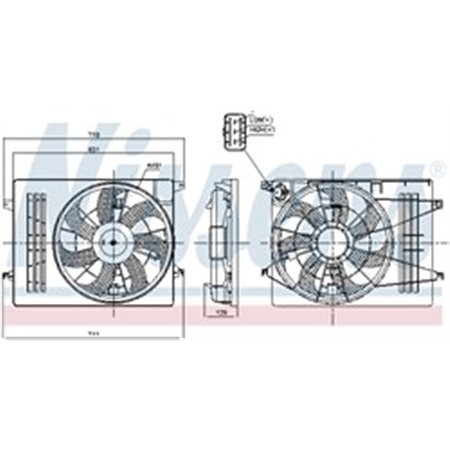 850006 Fan, engine cooling NISSENS