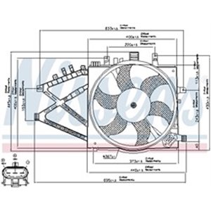 NISSENS 85190 - Radiator fan (with housing) fits: CHEVROLET CORSA; OPEL COMBO TOUR, COMBO/MINIVAN, CORSA C, TIGRA 1.0-1.7D 08.00