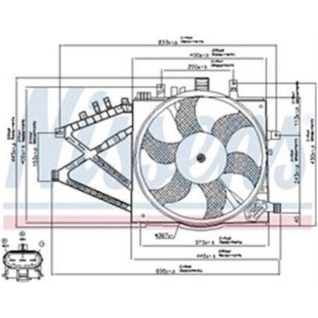 85190 Fan, engine cooling NISSENS