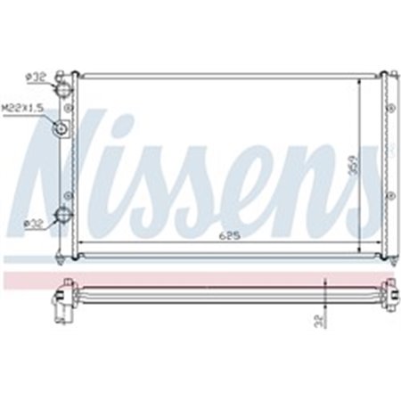 652551 Kylare, motorkylning NISSENS