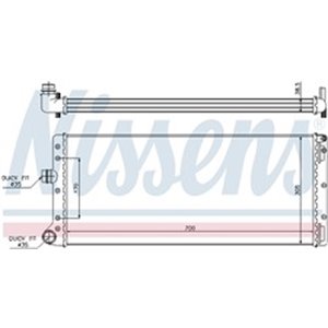 NIS 61887 Mootori radiaator sobib: FIAT PUNTO 1.9D 09.99 03.12