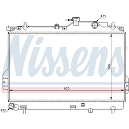 67484 Радиатор, охлаждение двигателя NISSENS