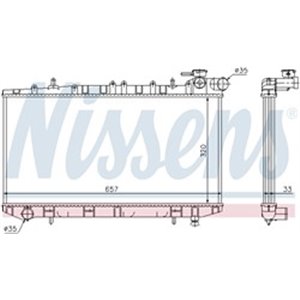 NIS 62985 Mootori radiaator sobib: NISSAN SUNNY III 2.0D 10.90 03.00