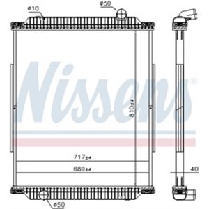 NISSENS 637890 - Engine radiator (no frame, height: 810mm) fits: RVI PREMIUM, PREMIUM 2 DXi7-MIDR06.20.45E/41 04.96-