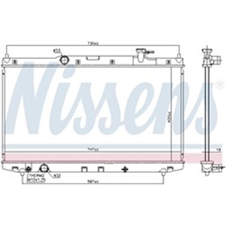 606841 Radiaator,mootorijahutus NISSENS