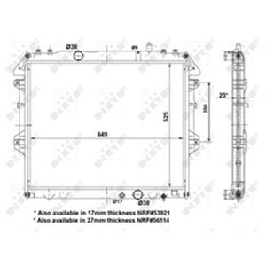 NRF 53921A Mootori radiaator (Manuaalne) sobib: TOYOTA HILUX VII 2.5D/3.0D 1