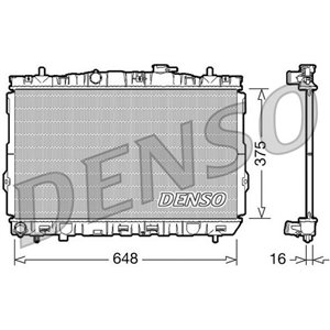 DENSO DRM41001 - Engine radiator fits: HYUNDAI COUPE I, COUPE II, ELANTRA III, LANTRA II, TIBURON 1.6-2.7 11.95-08.09