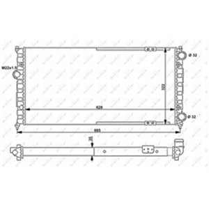 NRF 58095 Mootori radiaator sobib: SEAT CORDOBA, CORDOBA VARIO, IBIZA II, I