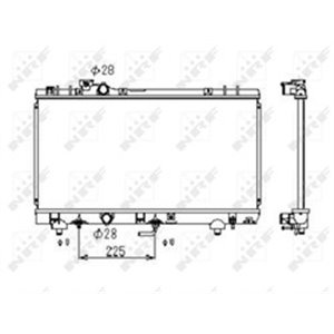 NRF 53349 Mootori radiaator sobib: TOYOTA PASEO 1.5 08.95 06.99