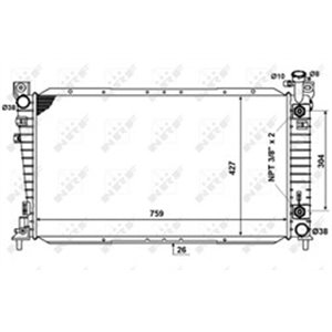 NRF 50334 Mootori radiaator sobib: FORD USA WINDSTAR 3.0 01.95 12.00