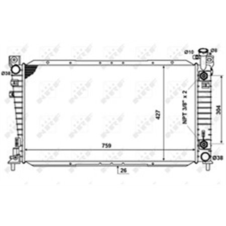 50334 Radiaator,mootorijahutus NRF