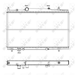 NRF 50441 - Engine radiator fits: CITROEN C5 I, C8; FIAT ULYSSE; LANCIA PHEDRA; PEUGEOT 607, 807 2.0/3.0 02.00-