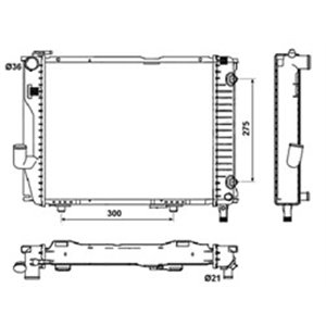 NRF 53030 Mootori radiaator sobib: MERCEDES 124 (A124), 124 (C124), 124 (W1