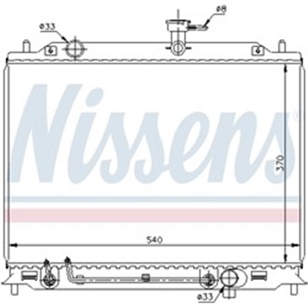 67504 Радиатор, охлаждение двигателя NISSENS