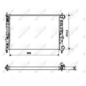 NRF 58169 Mootori radiaator sobib: LANCIA LYBRA 1.6 07.99 10.05