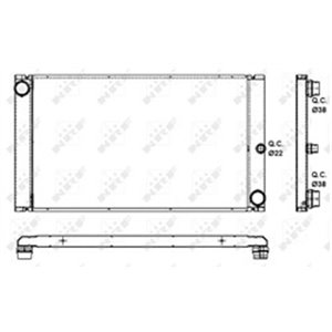 NRF 53091 Mootori radiaator (Automaatne) sobib: BMW 5 (E60), 5 (E61), 6 (E6