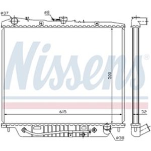 NIS 60852 Mootori radiaator sobib: ISUZU TROOPER II, TROOPER III OPEL MONT