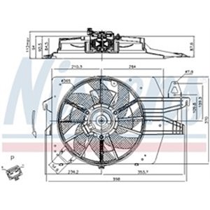 NISSENS 85537 - Radiator fan (with housing) fits: FORD ESCORT CLASSIC, ESCORT VI 1.8D 01.95-06.01