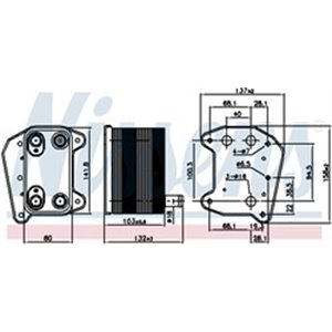 90974 Oil Cooler, engine oil NISSENS - Top1autovaruosad