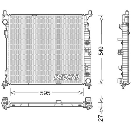 DRM17055 Радиатор, охлаждение двигателя DENSO