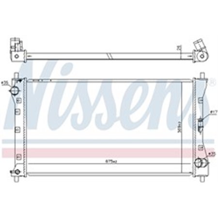 64256 Radiator, engine cooling NISSENS