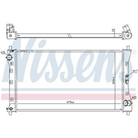 NISSENS 64256 - Engine radiator (Manual) fits: FIAT SEDICI SUZUKI SX4 2.0D 06.06-
