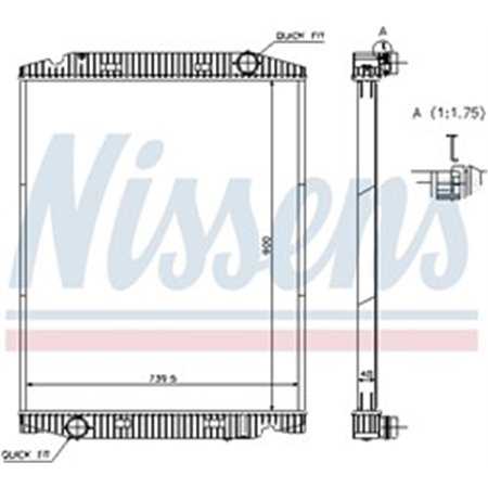 63331A Kylare, motorkylning NISSENS