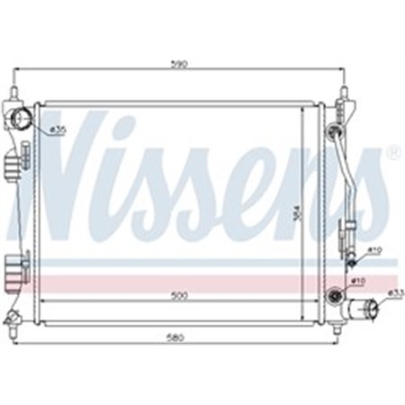 67553 Radiaator,mootorijahutus NISSENS