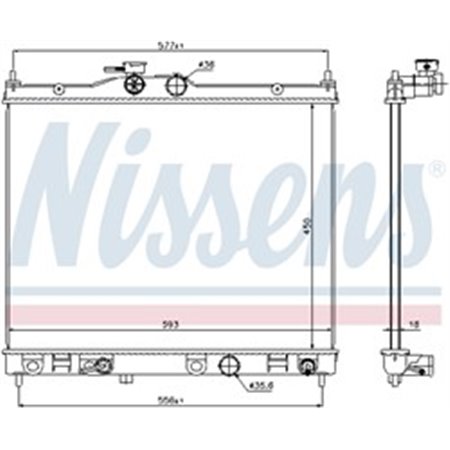NISSENS 67369 - Engine radiator fits: NISSAN NV200, NV200 / EVALIA 1.6 02.10-