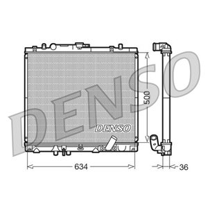 DENSO DRM45020 - Engine radiator (Manual) fits: MITSUBISHI L200, PAJERO SPORT I 2.5D 08.01-