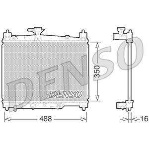 DENSO DRM50066 - Engine radiator fits: TOYOTA YARIS 1.0 04.99-09.05