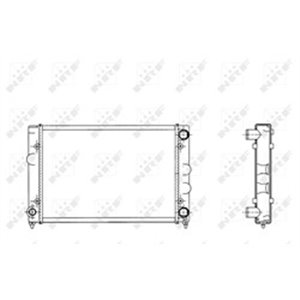 NRF 509505 Mootori radiaator sobib: VW PASSAT B3/B4 1.6 04.88 07.92