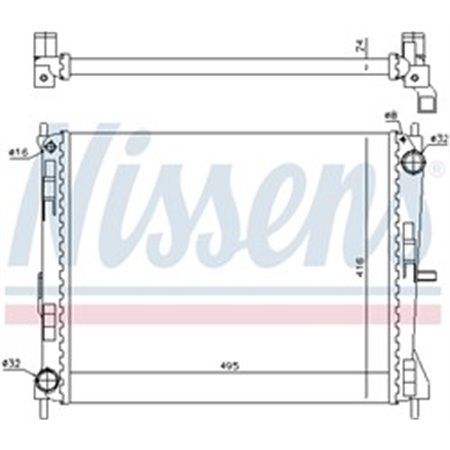 637605 Radiaator,mootorijahutus NISSENS