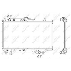 NRF 53322 - Engine radiator fits: MAZDA 323 F IV 1.6/1.8 08.89-10.94