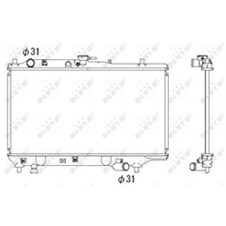 53322 Radiator, engine cooling NRF