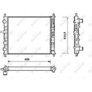 NRF 58191 Mootori radiaator sobib: FIAT MULTIPLA 1.6/1.6ALK/1.6CNG 04.99 06