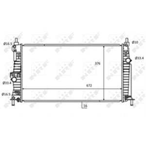 NRF 59068 Mootori radiaator (Automaatne) sobib: MAZDA 3 1.6 12.08 09.14