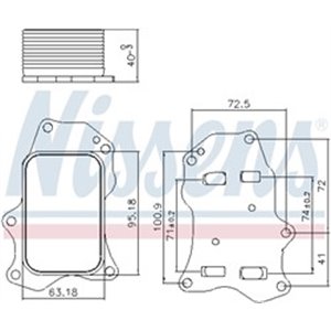 NISSENS 91234 - Oil radiator fits: DS DS 3, DS 4 II, DS 7; CITROEN BERLINGO, BERLINGO/MINIVAN, C3 AIRCROSS II, C3 III, C4 CACTUS