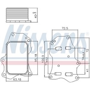 NIS 91234 Oil radiator fits: DS DS 3, DS 4 II, DS 7 CITROEN BERLINGO, BERL