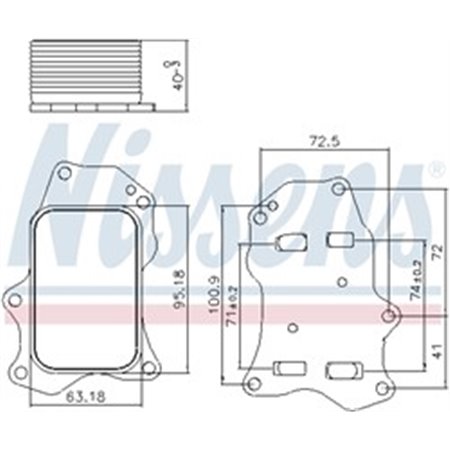 91234 Oil Cooler, engine oil NISSENS