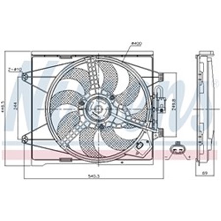 85744 Fan, engine cooling NISSENS