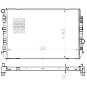 NRF 550081 Mootori radiaator (Automaatne/Manuaalne) sobib: AUDI A3, Q2, Q3, 