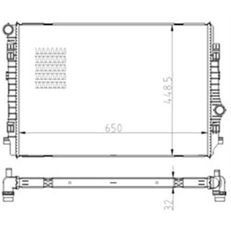 550081 Radiator, engine cooling NRF