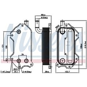 NISSENS 91117 - Oil radiator fits  LEXUS  - Top1autovaruosad