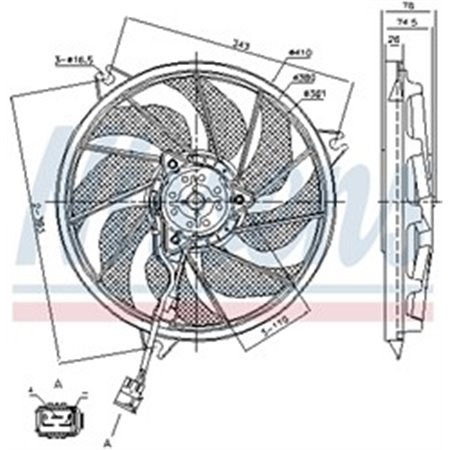 85787 Fan, engine cooling NISSENS