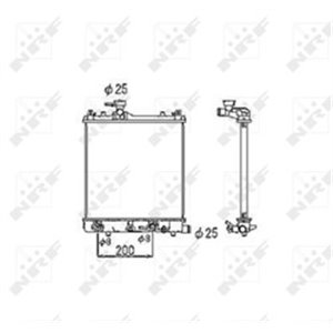 NRF 53445 Mootori radiaator sobib: SUZUKI WAGON R+ 1.0/1.2 02.98 05.00