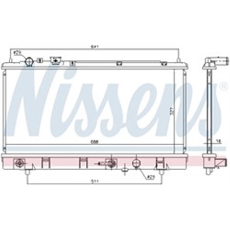 69463 Radiator, engine cooling NISSENS