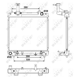 NRF 53079 Mootori radiaator (Automaatne) sobib: NISSAN PIXO SUZUKI ALTO VI