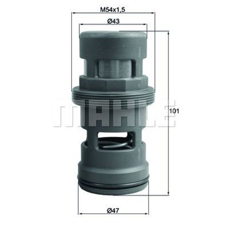 TO 18 110 Oil cooler thermostat (110°C) fits: MERCEDES ACTROS MP4 / MP5, AN